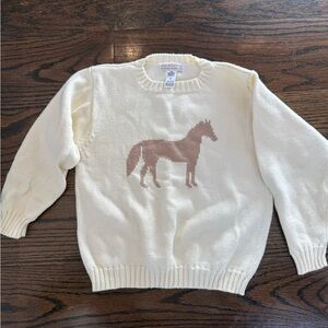 Beaufort Bonnet Company Cream Horse-Graphic Crewneck Sweater - 6